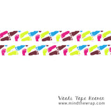 Footprints Washi Tape - 15mm x 10m - Bare Feet - Scrapbooking Planners Decoration Kids Craft Supply