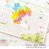 Watercolor Balloons Washi Tape - 30mm wide x 8m - Birthday Scrapbook Layouts Planners Decoration Card-making