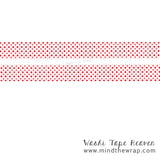 Two-tone Red Polka Dots Washi Tape - 15mm x 10m -  Scrapbooking Planners Decoration Card-making Gift wrap Collage