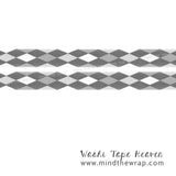 Black and Gray Diamonds Washi Tape - 15mm x 10m - Geometric Harlequin Pattern - Scrapbooking Decoration Papercraft Supply