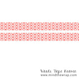 Red Geometric Washi Tape - 15mm x 10m "Tumbling Blocks" - Scrapbooking Planners Decoration Wrapping Crafting Supply