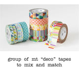 Orange Abstract Washi Tape - mt "Pool" 15mm x 10m - Pastel Colors Planners Decoration Collage Gift Wrap Card-making