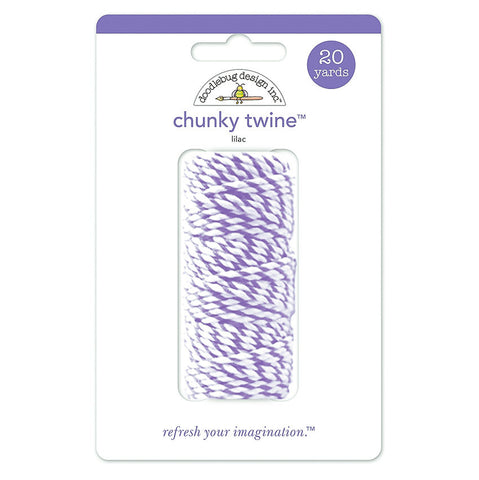 Doodlebug Chunky Twine - 20 yards Lilac Lavender - 20-ply Cotton - String  for Banners Gift Wrap Packaging Scrapbooking Crafting Supply