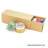 8 rolls Solid Color Washi Tape Set - Free Storage Box - extra long 12m Top Quality - Gold & Silver Metallics  - 10mm 15mm and 20mm widths